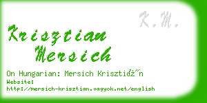 krisztian mersich business card